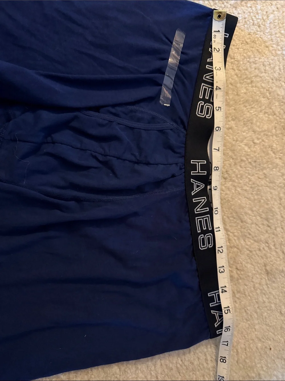 Hanes Men's Dark Blue Boxer Briefs with Black Branded Waistband NWOT